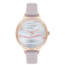 Load image into Gallery viewer, Happy Lady La Mer Dial Lilac Violet and Rose Gold Watch | 34mm