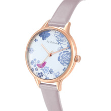 Load image into Gallery viewer, Happy Lady Porcelain Dial Lilac Violet and Rose Gold Watch | 34mm