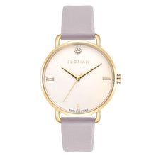 Load image into Gallery viewer, Pure Diamond Lilac Violet and Champagne Gold Watch | 36mm