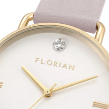 Load image into Gallery viewer, Pure Diamond Lilac Violet and Champagne Gold Watch | 36mm