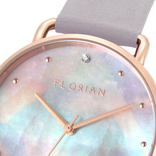 Load image into Gallery viewer, Candy Diamond Colorful MOP Dial Lilac Purple and Rose Gold Watch | 36mm