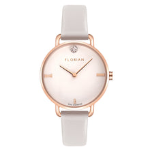 Load image into Gallery viewer, Pure Diamond Snow White and Rose Gold Watch | 30mm
