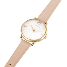 Load image into Gallery viewer, Pure Diamond Salmon Pink and Champagne Gold Watch | 30mm