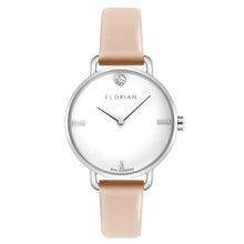 Load image into Gallery viewer, Pure Diamond Salmon Pink and Silver Watch | 30mm