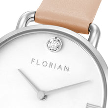 Load image into Gallery viewer, Pure Diamond Salmon Pink and Silver Watch | 30mm