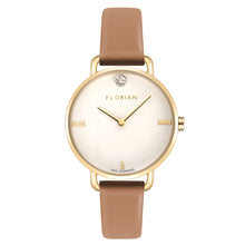 Load image into Gallery viewer, Pure Diamond Tenne Brown and Champagne Gold Watch | 30mm