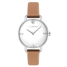 Load image into Gallery viewer, Pure Diamond Tenne Brown and Silver Watch | 30mm