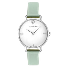 Load image into Gallery viewer, Pure Diamond Pistachio Green and Silver Watch | 30mm