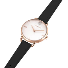 Load image into Gallery viewer, Pure Diamond Midnight Black and Rose Gold Watch | 30mm