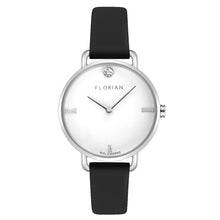 Load image into Gallery viewer, Pure Diamond Midnight Black and Silver Watch | 30mm