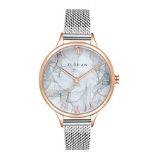 Load image into Gallery viewer, Happy Lady Smoke Dial Silver and Rose Gold Mesh Watch | 34mm