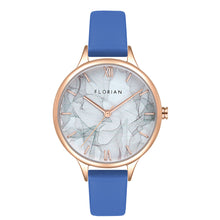 Load image into Gallery viewer, Happy Lady Smoke Dial Dodger Blue and Rose Gold Watch | 34mm