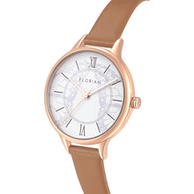 Load image into Gallery viewer, Happy Lady Papillon Dial Tenne Brown and Rose Gold Watch | 34mm