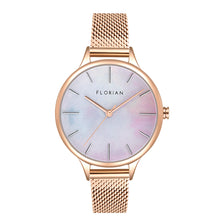 Load image into Gallery viewer, Happy Lady Mirage Dial Rose Gold Mesh Watch | 34mm