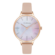 Load image into Gallery viewer, Happy Lady Mirage Dial Salmon Pink and Rose Gold Watch | 34mm