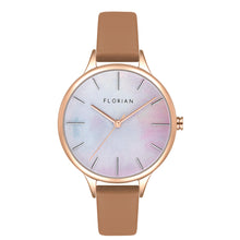 Load image into Gallery viewer, Happy Lady Mirage Dial Tenne Brown and Rose Gold Watch | 34mm