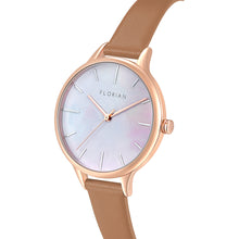 Load image into Gallery viewer, Happy Lady Mirage Dial Tenne Brown and Rose Gold Watch | 34mm