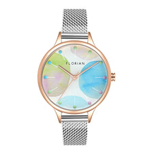 Load image into Gallery viewer, Happy Lady Lollipop Dial Silver and Rose Gold Mesh Watch | 34mm
