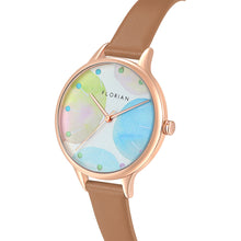 Load image into Gallery viewer, Happy Lady Lollipop Dial Tenne Brown and Rose Gold Watch | 34mm