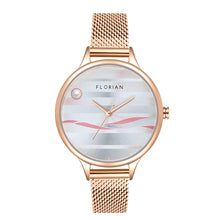 Load image into Gallery viewer, Happy Lady La Mer Dial Rose Gold Mesh Watch | 34mm