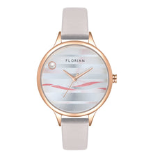 Load image into Gallery viewer, Happy Lady La Mer Dial Snow White and Rose Gold Watch | 34mm