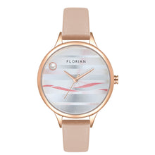 Load image into Gallery viewer, Happy Lady La Mer Dial Salmon Pink and Rose Gold Watch | 34mm