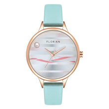 Load image into Gallery viewer, Happy Lady La Mer Dial Pistachio Green and Rose Gold Watch | 34mm