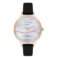 Load image into Gallery viewer, Happy Lady La Mer Dial Midnight Black and Rose Gold Watch | 34mm