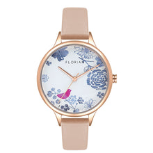 Load image into Gallery viewer, Happy Lady Porcelain Dial Salmon Pink and Rose Gold Watch | 34mm