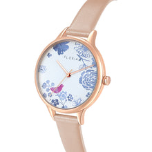 Load image into Gallery viewer, Happy Lady Porcelain Dial Salmon Pink and Rose Gold Watch | 34mm