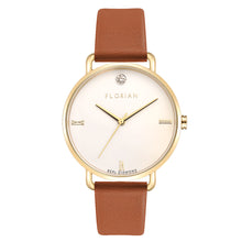 Load image into Gallery viewer, Pure Diamond Tenne Brown and Champagne Gold Watch | 36mm