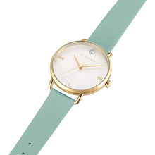 Load image into Gallery viewer, Pure Diamond Pistachio Green and Champagne Gold Watch | 36mm