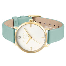 Load image into Gallery viewer, Pure Diamond Pistachio Green and Champagne Gold Watch | 36mm