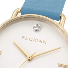 Load image into Gallery viewer, Pure Diamond Angel Blue and Champagne Gold Watch | 36mm