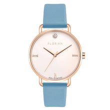 Load image into Gallery viewer, Pure Diamond Angel Blue and Rose Gold Watch | 36mm