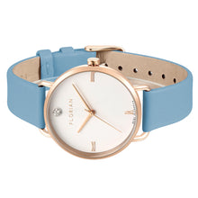 Load image into Gallery viewer, Pure Diamond Angel Blue and Rose Gold Watch | 36mm