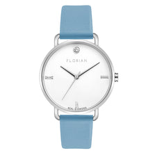 Load image into Gallery viewer, Pure Diamond Angel Blue and Silver Watch | 36mm