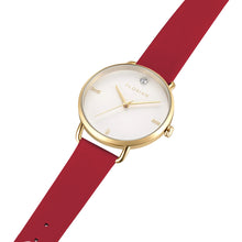 Load image into Gallery viewer, Pure Diamond Cherry Red and Champagne Gold Watch | 36mm
