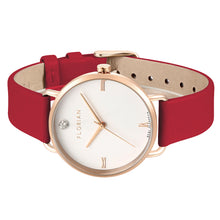 Load image into Gallery viewer, Pure Diamond Cherry Red and Rose Gold Watch | 36mm