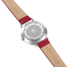 Load image into Gallery viewer, Pure Diamond Cherry Red and Silver Watch | 36mm