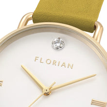 Load image into Gallery viewer, Pure Diamond Mustard Beige and Champagne Gold Watch | 36mm