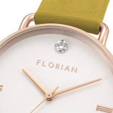 Load image into Gallery viewer, Pure Diamond Mustard Beige and Rose Gold Watch | 36mm