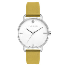 Load image into Gallery viewer, Pure Diamond Mustard Beige and Silver Watch | 36mm