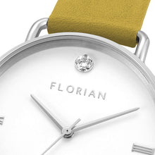 Load image into Gallery viewer, Pure Diamond Mustard Beige and Silver Watch | 36mm