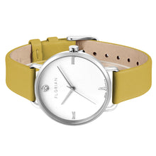 Load image into Gallery viewer, Pure Diamond Mustard Beige and Silver Watch | 36mm