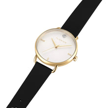 Load image into Gallery viewer, Pure Diamond Midnight Black and Champagne Gold Watch | 36mm