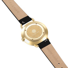 Load image into Gallery viewer, Pure Diamond Midnight Black and Champagne Gold Watch | 36mm