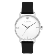 Load image into Gallery viewer, Pure Diamond Midnight Black and Silver Watch | 36mm