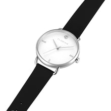 Load image into Gallery viewer, Pure Diamond Midnight Black and Silver Watch | 36mm