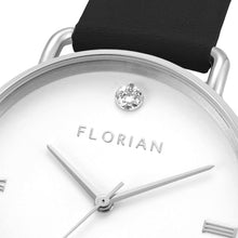 Load image into Gallery viewer, Pure Diamond Midnight Black and Silver Watch | 36mm